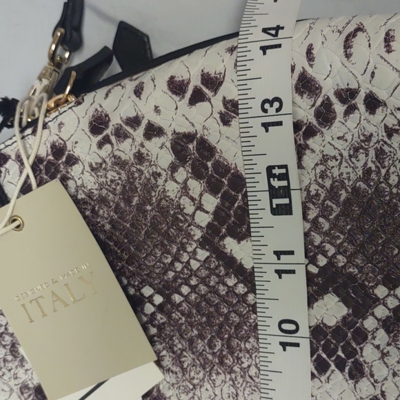 Giorgia Milani Designer Italian Snakeskin Print 100% Genuine Leather Handbag NWT - Picture 14 of 16